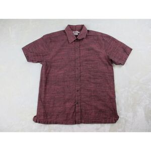 Fabindia Shirt‎ Mens 42 Red Cotton Button Up Camp Casual *